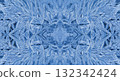 Abstract Symmetric Pattern with Blue Fractal Designs and Textured 132342424