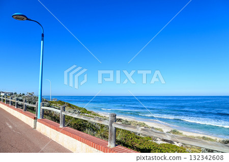 Beautiful scenery along a beach walk on the west coast of Australia 132342608