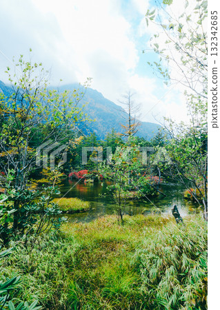 上高地美麗的風景 上高地美麗的風景 132342685