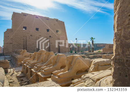 Luxor Temple of Karnak Seti II Obelisk at Morning Light. Luxor Temple of Karnak Seti II Obelisk at Morning Light. 132343359