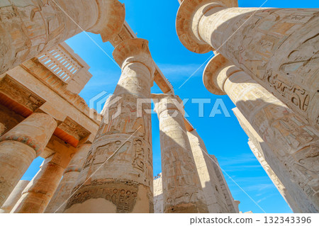 Luxor Temple of Karnak Great Hypostyle Hall Pillars 132343396