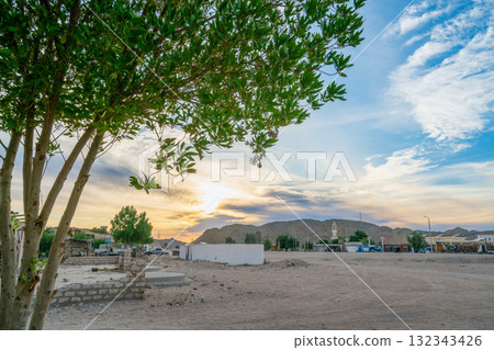 Sunset Rest Stop at Hurghada Red Sea Resort Egypt. Sunset Rest Stop at Hurghada Red Sea Resort Egypt. 132343426