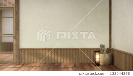 Empty room,Clean japanese minimalist room interior, 3D rendering Empty room,Clean japanese minimalist room interior, 3D rendering 132344278