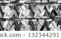 Black and white abstract geometric seamless 3d vector illustration. 132344291