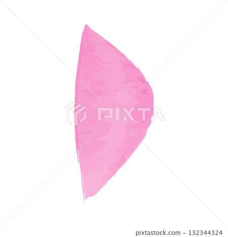 A vector illustration shows a single, abstract pink watercolor petal. It can be used for environmental conservation infographics or other creative projects. A vector illustration shows a single, abstract pink watercolor petal. It can be used for environmental conservation infographics or other creative projects. 132344324