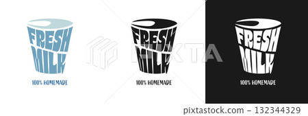 Various logo designs showcase a creative and modern approach for an organic milk brand. The logos emphasize freshness and homemade quality, appealing to eco-conscious consumers. Various logo designs showcase a creative and modern approach for an organic milk brand. The logos emphasize freshness and homemade quality, appealing to eco-conscious consumers. 132344329