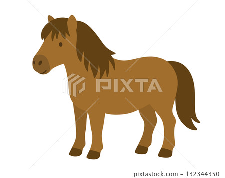 Miniature Horse Illustration 132344350