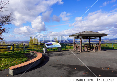 Parking lot at Totoro Pass in Fukagawa City Parking lot at Totoro Pass in Fukagawa City 132344748