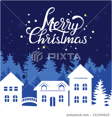 Winter landscapes in a flat style. 132344820