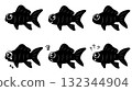Goldfish simple illustration set 132344904