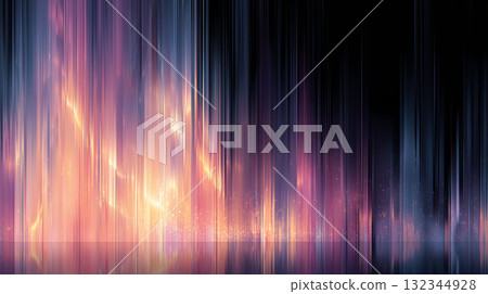 反射表面上的抽象霓虹燈垂直線,動態網路龐克背景 反射表面上的抽象霓虹燈垂直線,動態網路龐克背景 132344928