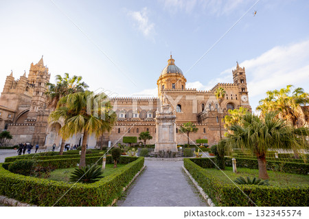 Palermo Cathedral and Garden View 132345574