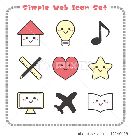 簡單可愛的網頁圖示集 簡單可愛的網頁圖示集 132346499
