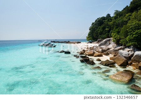 Lang Tengah Island in Malaysia. A paradise island with a coral reef in the South China Sea 132346657