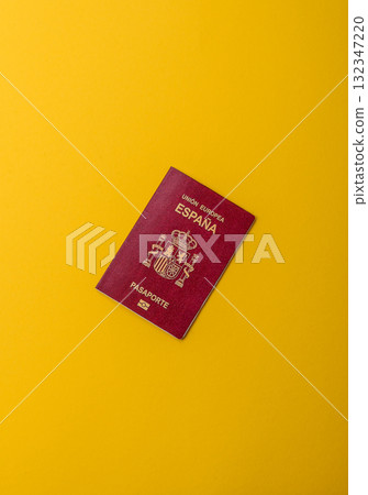 Spain passport for travelling, flying and doing business. Spanish document, id Spain passport for travelling, flying and doing business. Spanish document, id 132347220