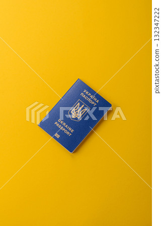 Ukrainian passport for travelling, flying and doing business. Ukraine document, id 132347222