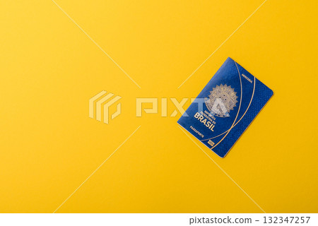 Brazilian passport for travelling, flying and doing business. Brazil document, id 132347257