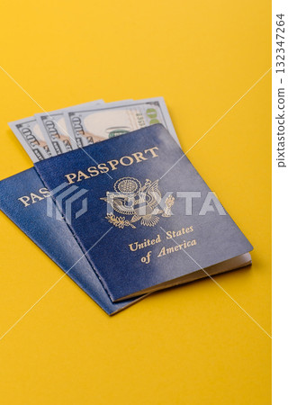 US passport for travelling, flying and doing business. USA document, id US passport for travelling, flying and doing business. USA document, id 132347264