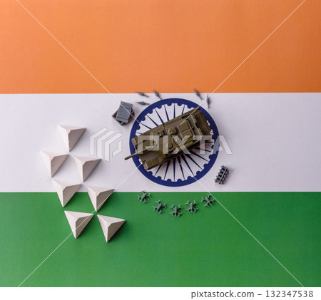 Anti-tank barrier or dragon's teeth made of concrete and iron as a fortification. Dragon's teeth Anti-tank barrier or dragon's teeth made of concrete and iron as a fortification. Dragon's teeth 132347538