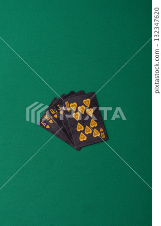 Playing card game poker in casino with chips, bets and risk. Cards and chips Playing card game poker in casino with chips, bets and risk. Cards and chips 132347620