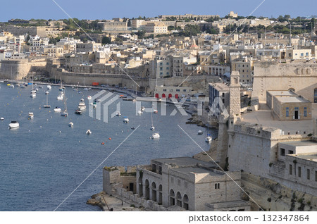 Valetta Malta Waterfront on the Grand Harbour 132347864