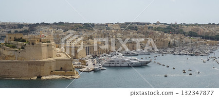 Valetta Malta Waterfront on the Grand Harbour 132347877