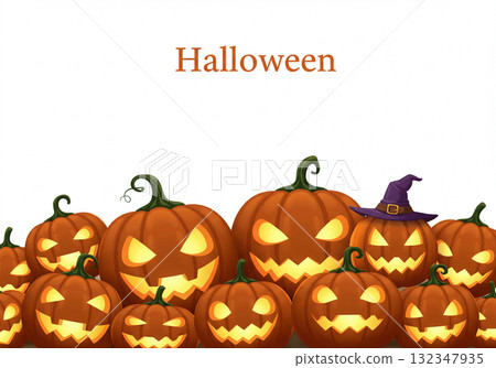 鬧鬼的南瓜萬聖節背景 132347935