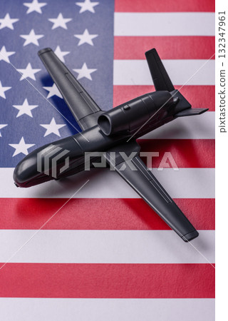 USA drone unmanned autonomous technology of strikes on the enemy, USA defense 132347961