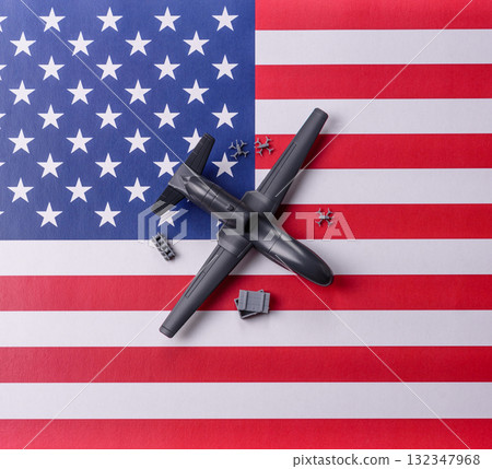 USA drone unmanned autonomous technology of strikes on the enemy, USA defense 132347968