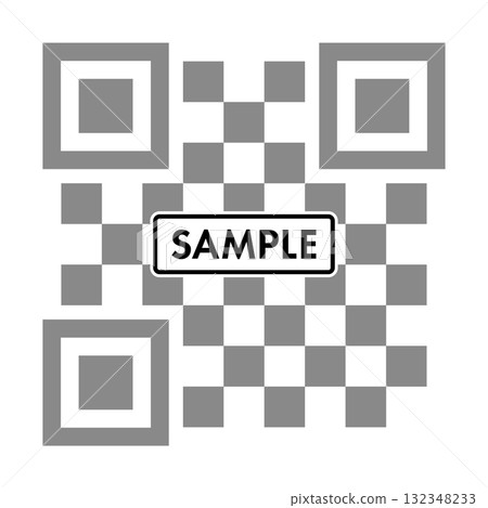 「SAMPLE」字樣與簡單變形的二維碼-虛擬二維碼的插畫素材 「SAMPLE」字樣與簡單變形的二維碼-虛擬二維碼的插畫素材 132348233