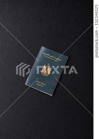 Egyptian passport for travelling, flying and doing business. Egypt document, id Egyptian passport for travelling, flying and doing business. Egypt document, id 132348325