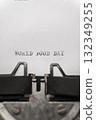 world food day typed words on a vintage typewriter 132349255