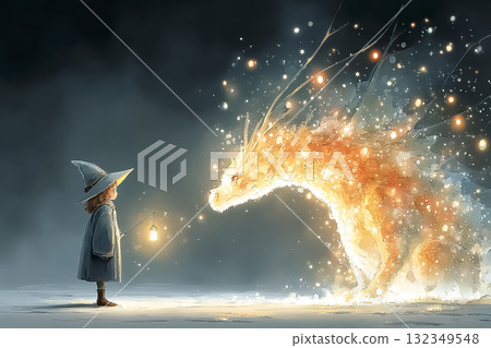 Miyu Series: A scene of a witch and a dragon fairy dancing happily 132349548