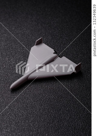 Drone, unmanned vehicle Shahed of Iranian or Russian manufacture, war, occupation. Drone Shahed 132349639