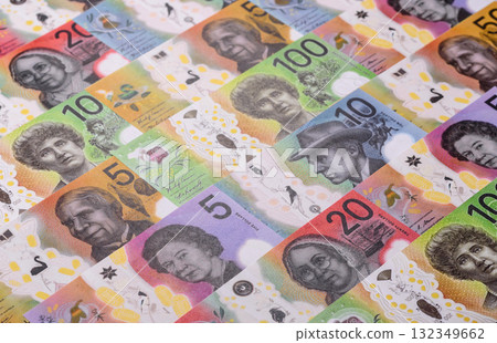 Australian money, cash, banknotes for business, financial and tax matters. Australian money Australian money, cash, banknotes for business, financial and tax matters. Australian money 132349662