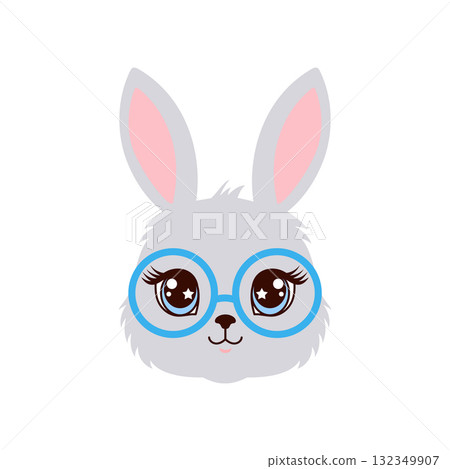 Cute Bunny Face  132349907