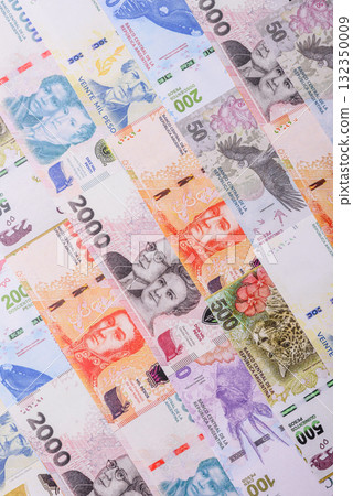Argentina paper money, peso banknotes as currency for exchange or travel. Argentina money Argentina paper money, peso banknotes as currency for exchange or travel. Argentina money 132350009