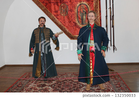 wax figures of Ivan Mazepa and Pylyp Orlyk Ukrainian hetmans in museum of Baturyn 132350033