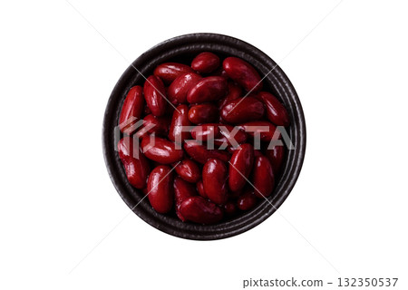 Red beans canned as an ingredient for cooking healthy or vegetarian food. Canned beans Red beans canned as an ingredient for cooking healthy or vegetarian food. Canned beans 132350537
