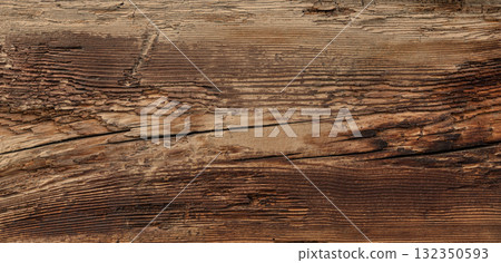 Weathered wood surface showing natural grain and texture Weathered wood surface showing natural grain and texture 132350593
