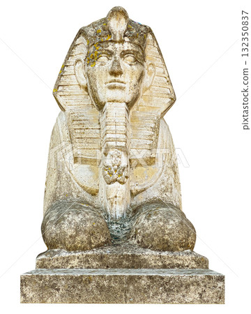 Ancient egyptian sphinx statue on transparent background 132350837