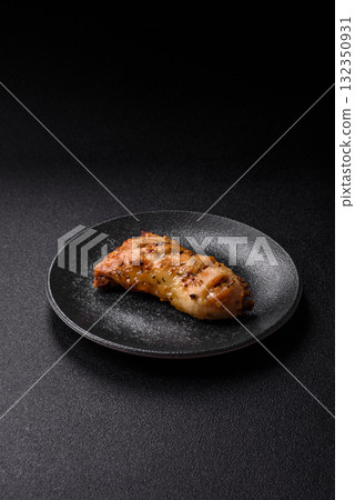 Chicken leg, quarter grilled with spices and rosemary. Chicken leg Chicken leg, quarter grilled with spices and rosemary. Chicken leg 132350931