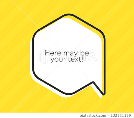 Speech bubble. Space for quote text, frame message 132351159