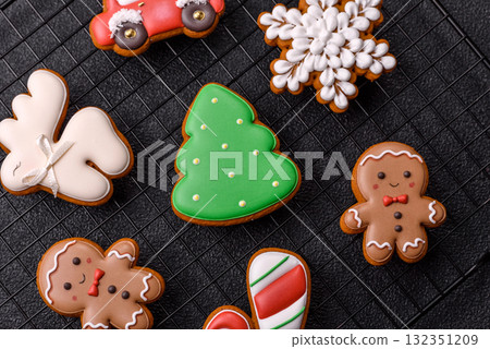Christmas gingerbread cookies as winter holiday food background . Christmas gingerbread Christmas gingerbread cookies as winter holiday food background . Christmas gingerbread 132351209