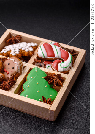 Christmas gingerbread cookies as winter holiday food background . Christmas gingerbread Christmas gingerbread cookies as winter holiday food background . Christmas gingerbread 132351258