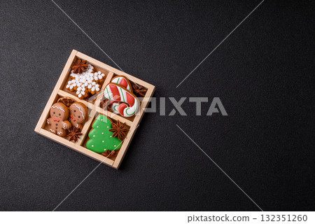 Christmas gingerbread cookies as winter holiday food background . Christmas gingerbread Christmas gingerbread cookies as winter holiday food background . Christmas gingerbread 132351260