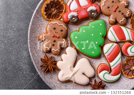 Christmas gingerbread cookies as winter holiday food background . Christmas gingerbread Christmas gingerbread cookies as winter holiday food background . Christmas gingerbread 132351268