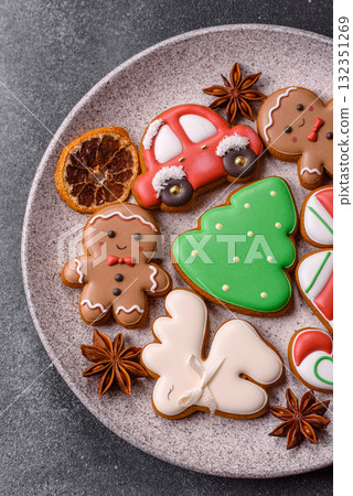 Christmas gingerbread cookies as winter holiday food background . Christmas gingerbread Christmas gingerbread cookies as winter holiday food background . Christmas gingerbread 132351269