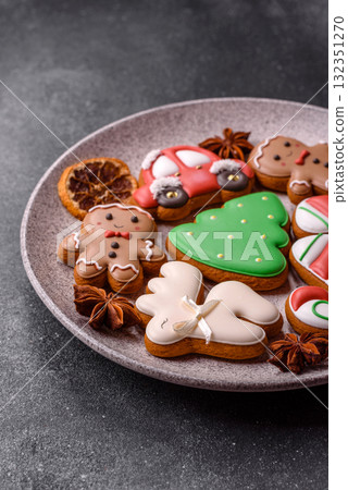 Christmas gingerbread cookies as winter holiday food background . Christmas gingerbread Christmas gingerbread cookies as winter holiday food background . Christmas gingerbread 132351270