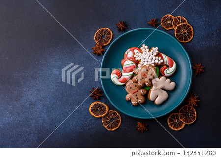 Christmas gingerbread cookies as winter holiday food background . Christmas gingerbread Christmas gingerbread cookies as winter holiday food background . Christmas gingerbread 132351280